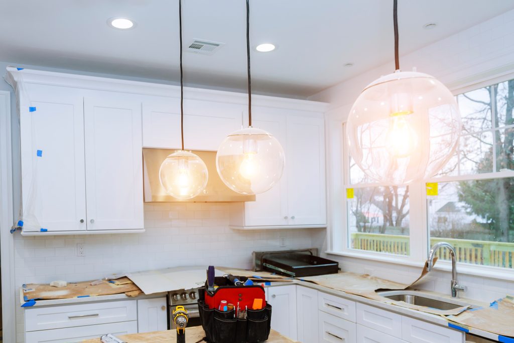 Home Improvement Kitchen Remodel worm's view installed in a new kitchen